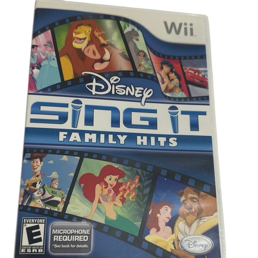 Nintendo Wii Sing It Disney Family Hits with Disney microphone Both Works well.